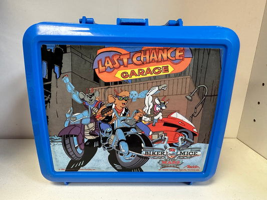 1994 Biker Mice From Mars Aladdin Lunch Box Complete with Thermos BMFM Cartoon Collectible