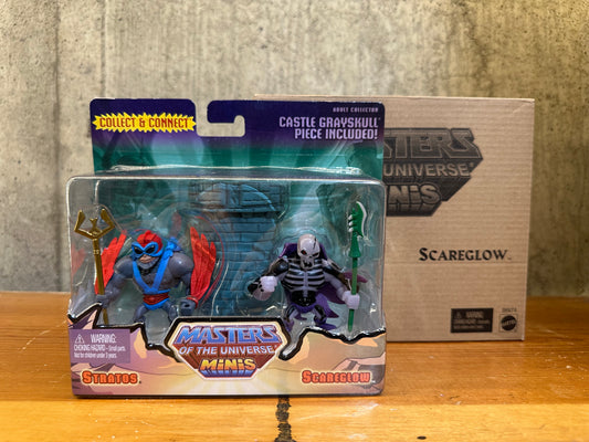 NEW 2014 Mattel Masters of the Universe Scareglow & Stratos Mini Figure 2 pack MOTU