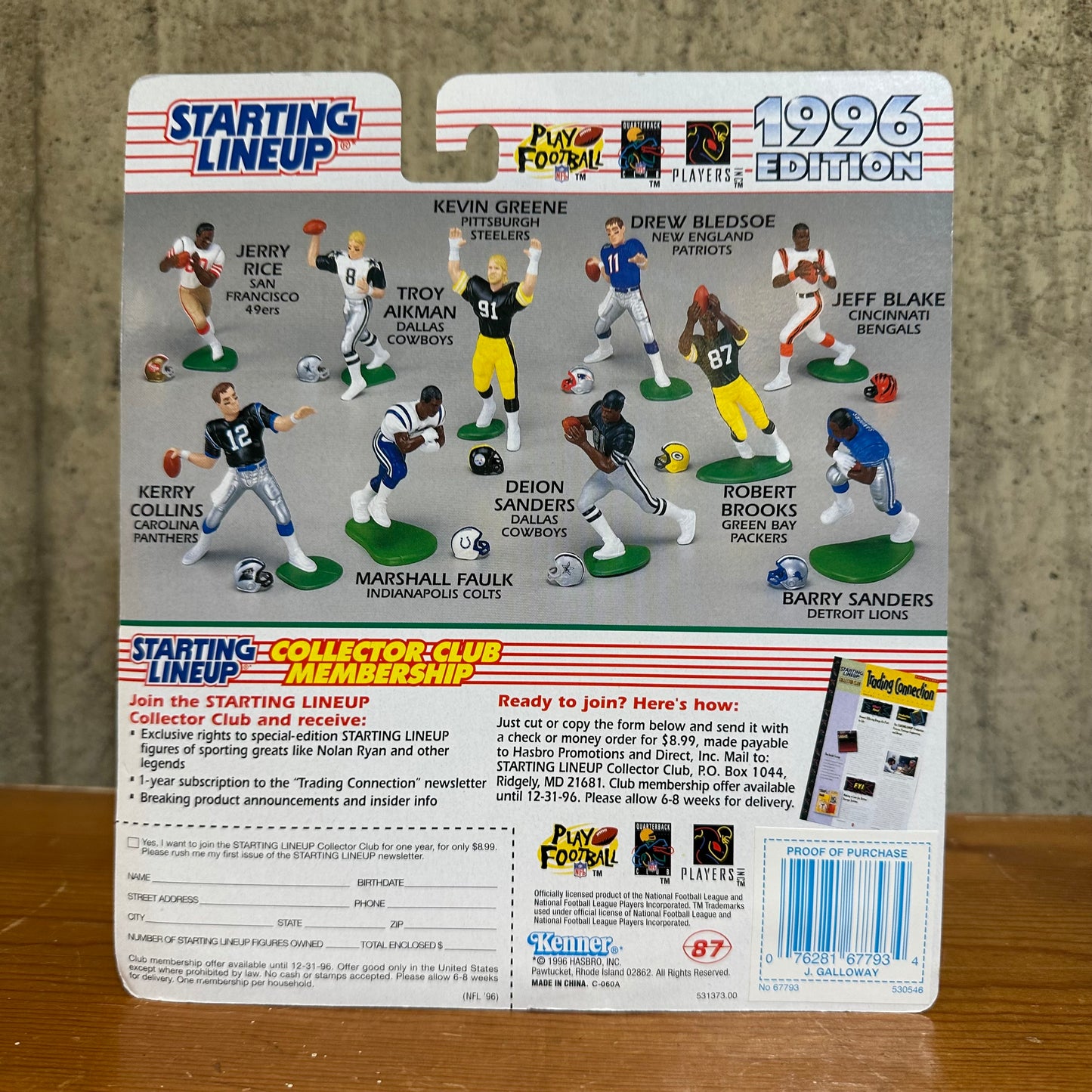 Joey Galloway Kenner Starting Lineup 1996 NFL Dallas Cowboys Figure MOC