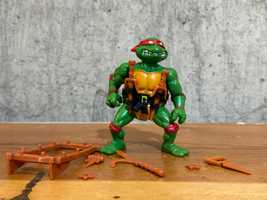 Raphael TMNT Hard Head 1988 Complete Vintage Ninja Turtles Action Figure Toy