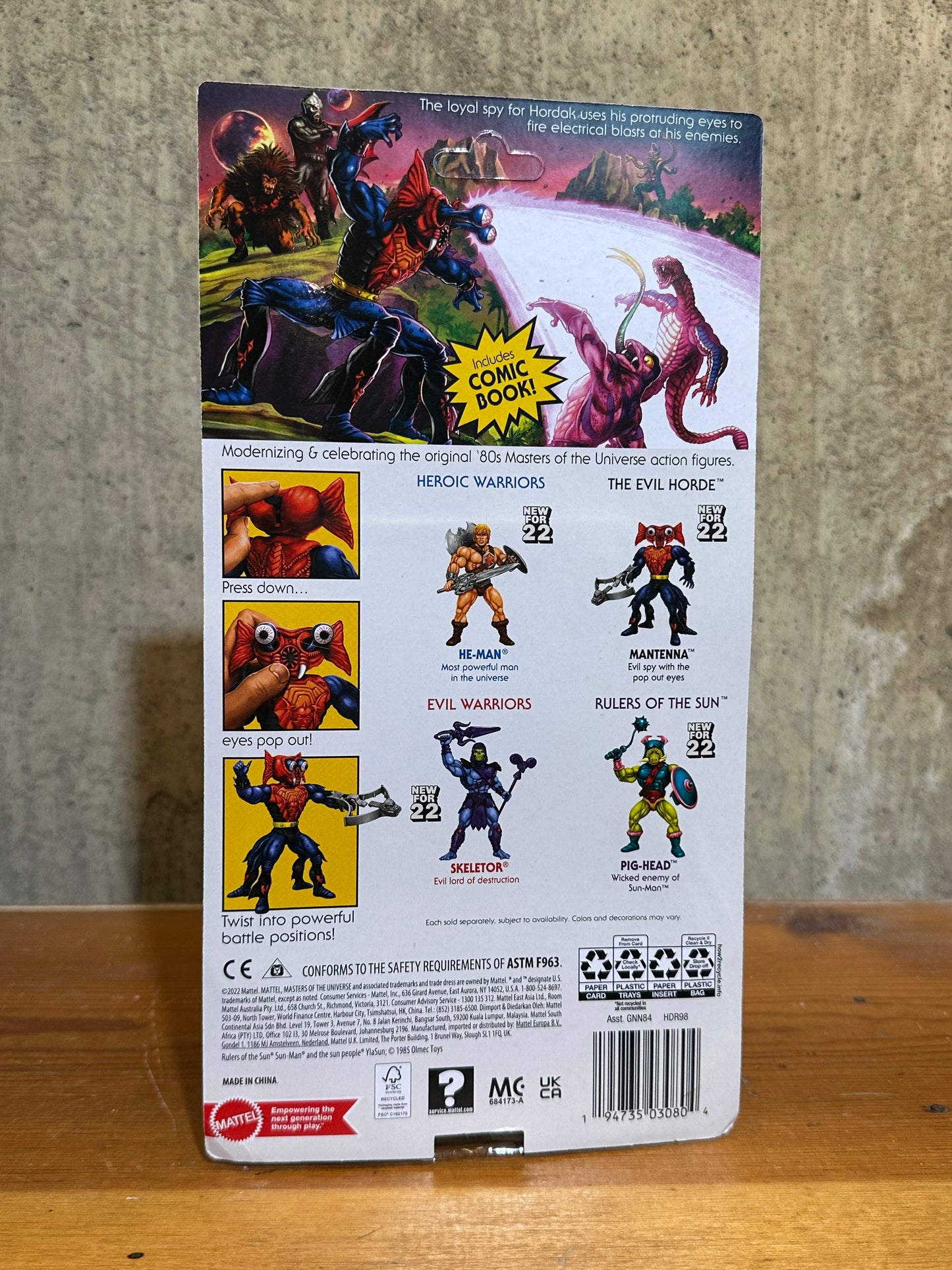 Mantenna Masters Of The Universe Origins Action Figure 2022 Mattel New Sealed MOTU