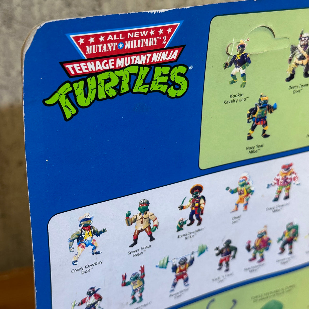 Navy Seal Mike TMNT Mutant Military 2 Sealed Unpunched MOC Ninja Turtles Action Figure Toy