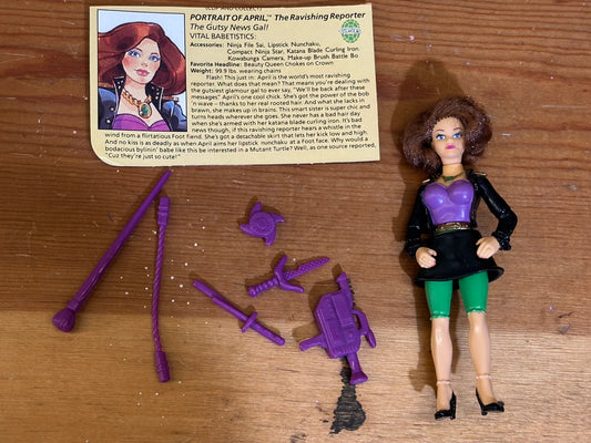 April the Ravishing Reporter Complete Vintage Ninja Turtles Action Figure Toy