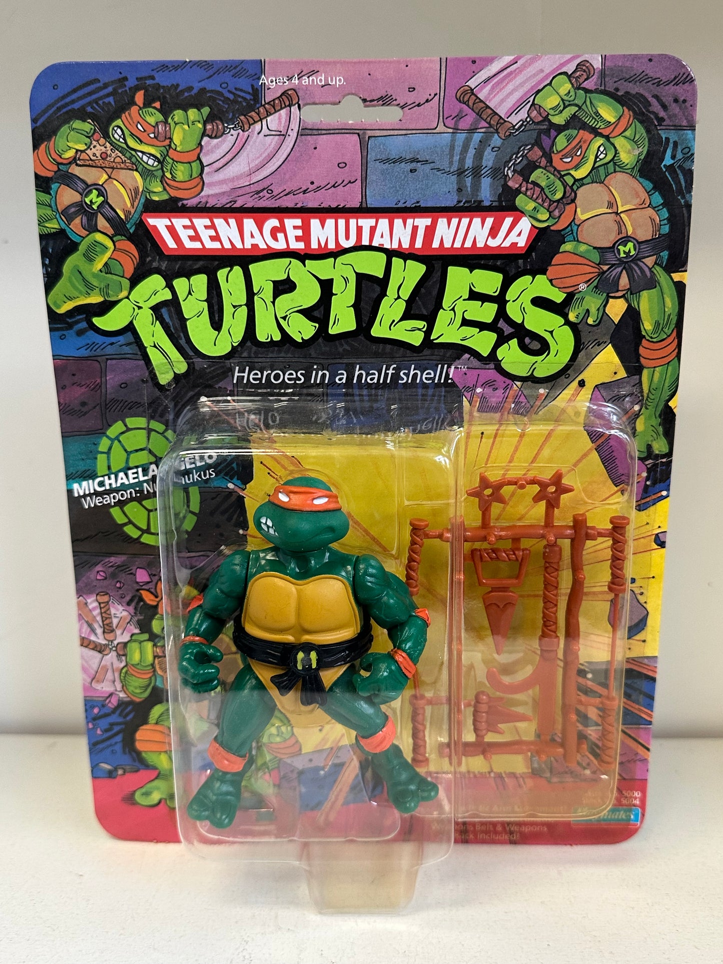 1988 TMNT Soft Head Michaelangelo Vintage ninja turtles Action figure toy