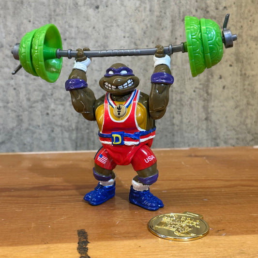 Power Lifting Don TMNT Complete Vintage ninja Turtles Action Figure Toy