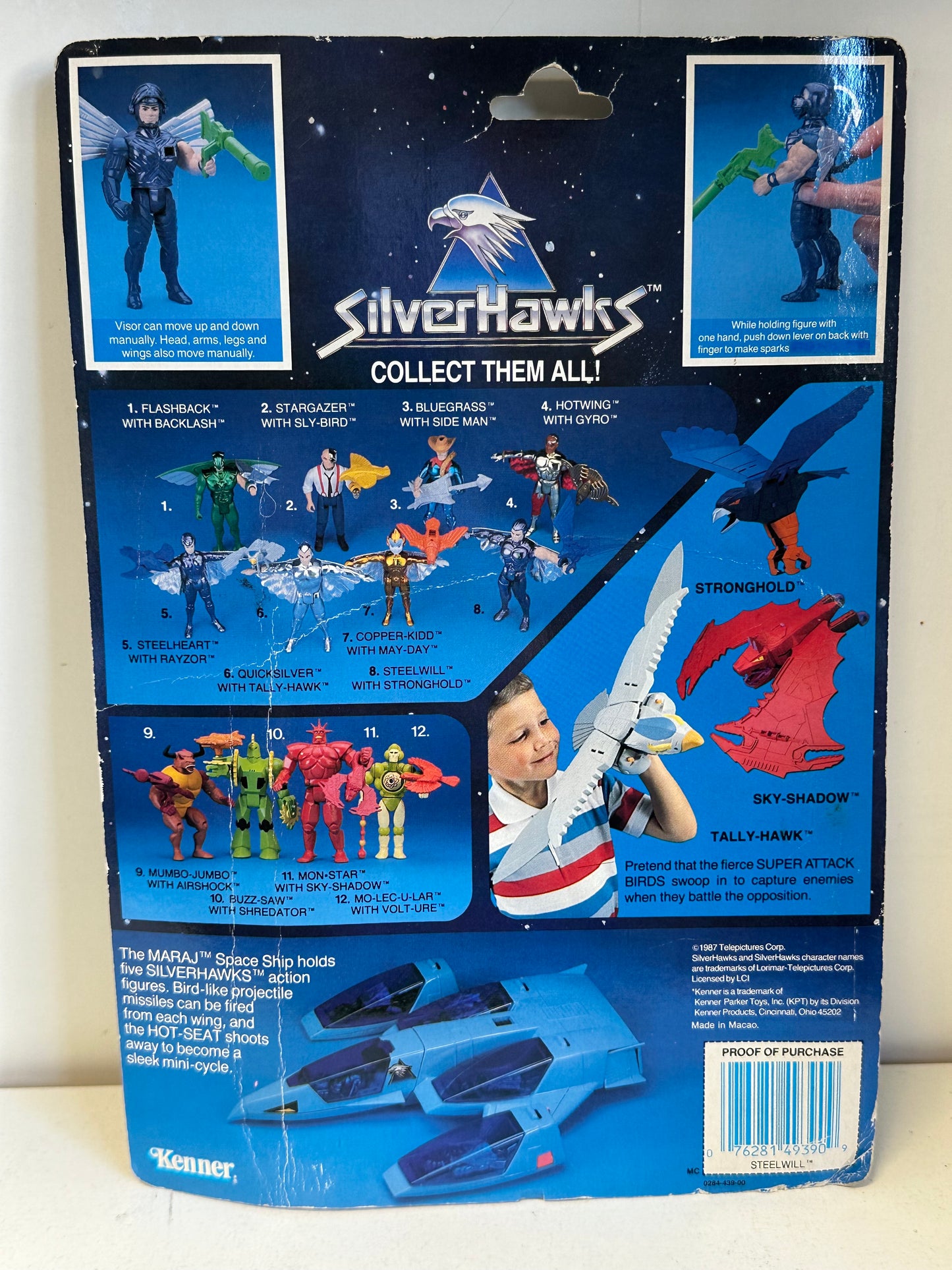 Silverhawks Steelwill Ultra Sonic Suit MOC Vintage Kenner Action Figure Toy