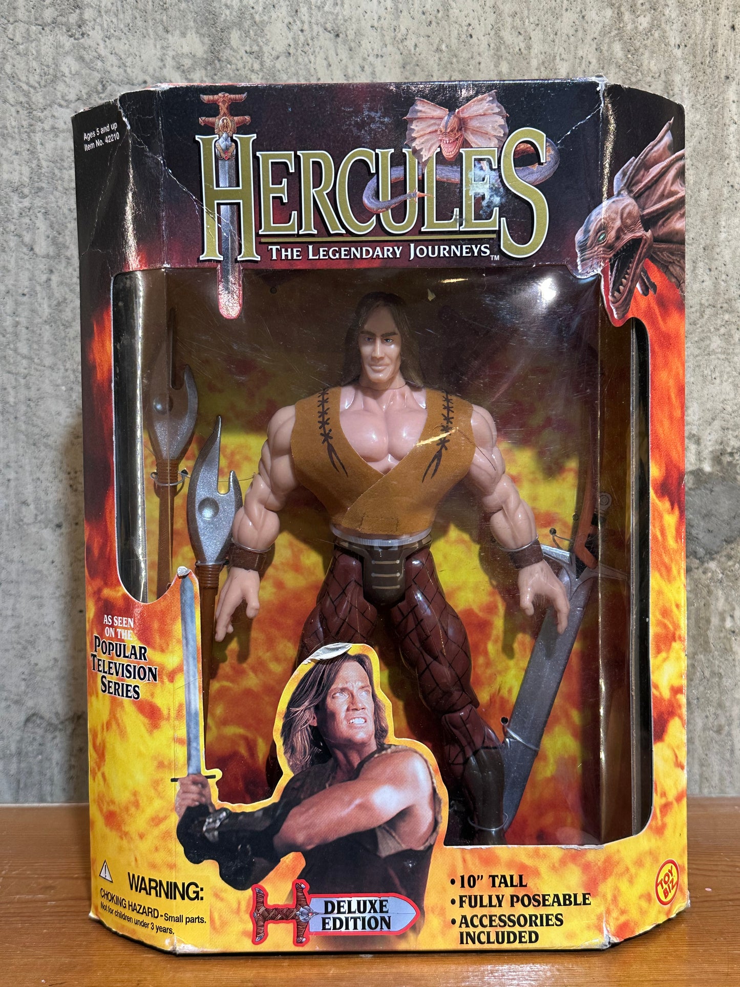 Hercules Kevin Sorbo Deluxe Edition 12” Action Figure Toy Sealed Toy Biz 1995