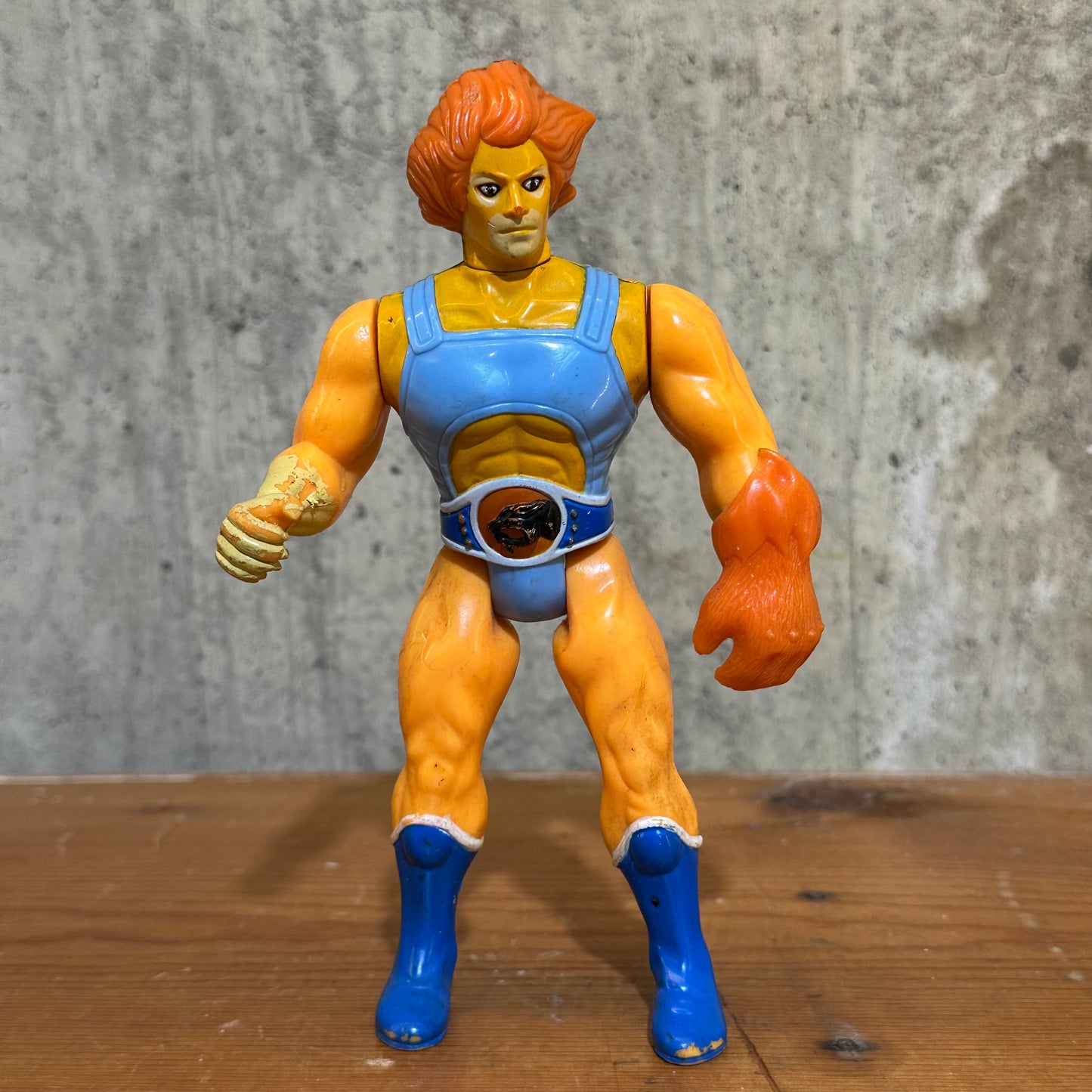 Lion-O incomplete Broken Button Orange Hair Thundercats Action Figure Toy Vintage LJN
