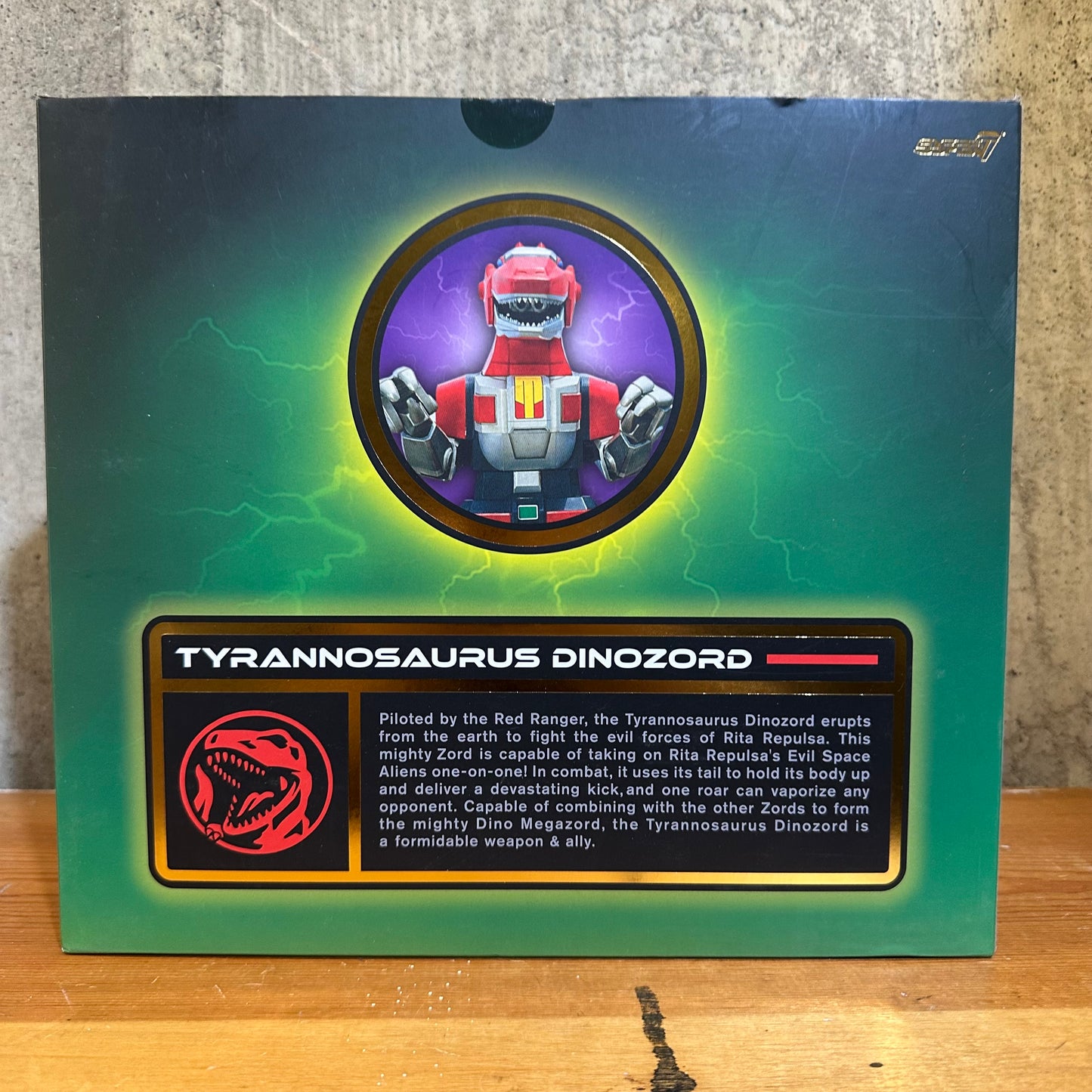 Tyrannosaurus Dinozord Red Ranger MMPR Super 7 Power Rangers Sealed Toy