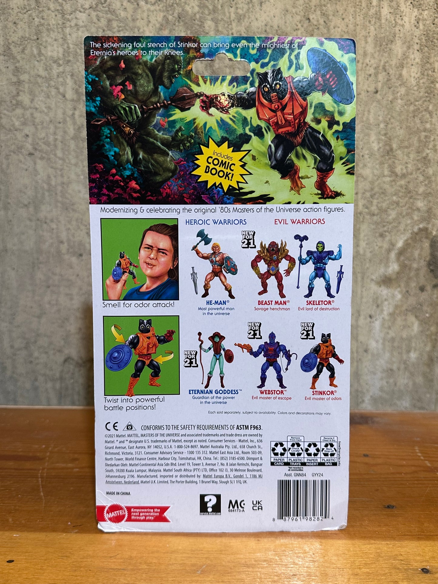 Stinkor 2021 MASTERS OF THE UNIVERSE ORIGINS RETRO PLAY ACTION FIGURE SHIPS FAST MOTU