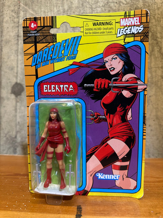 Elektra Marvel Legends Series Daredevil 3.75" Kenner Retro Action Figure 2021