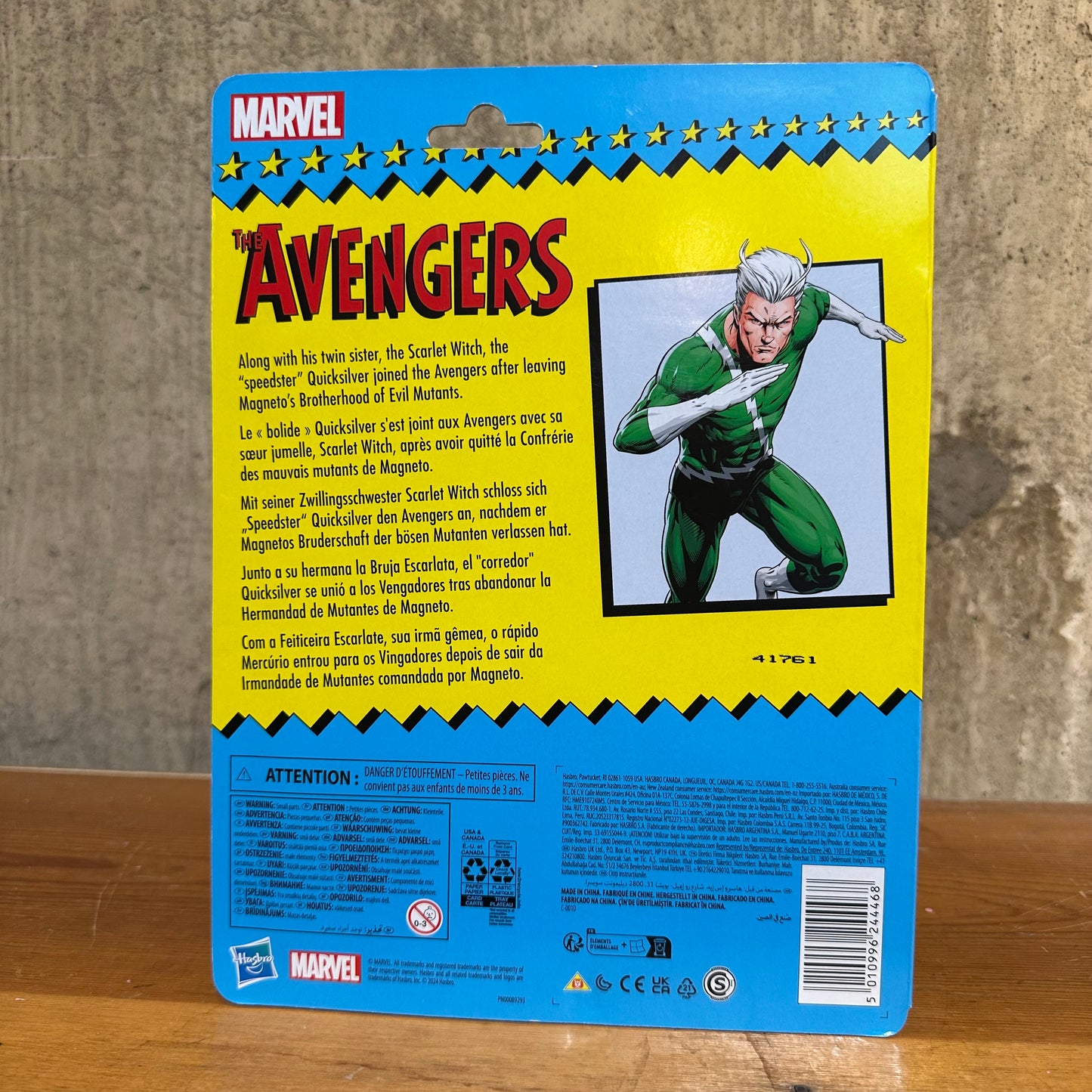 Quicksilver Sealed Marvel Legends Retro Card Green Suit