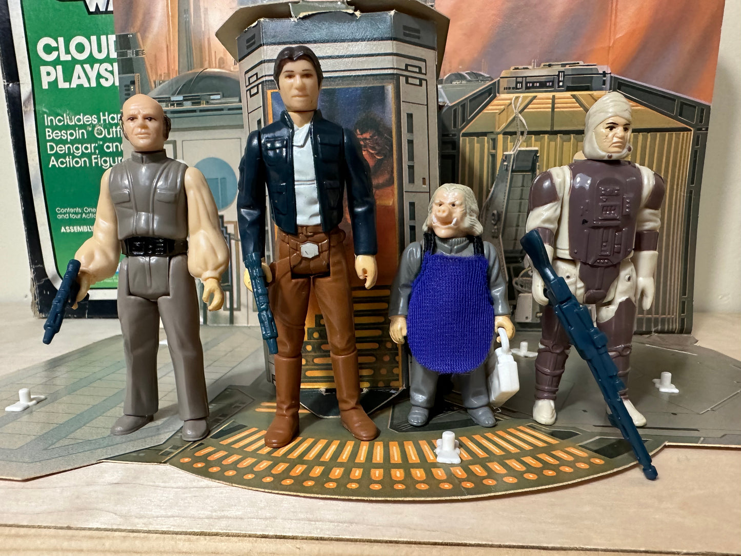 1980 Star Wars Cloud City Empire Strikes Back ESB Playset with original Box and Action Figures