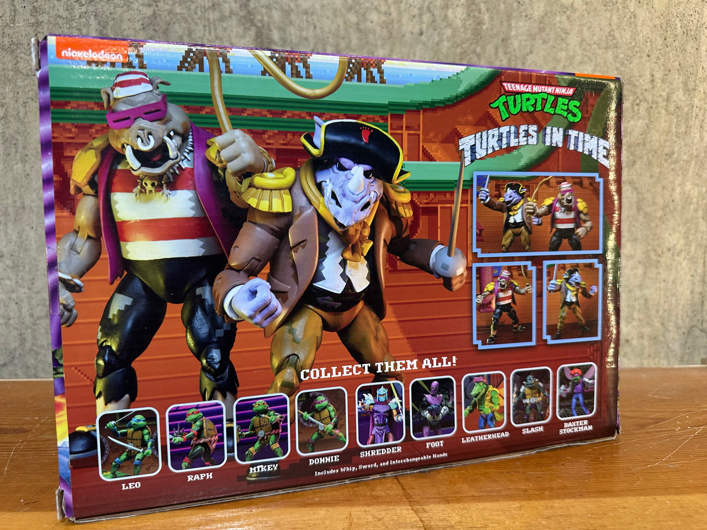 Bebop and Rocksteady Turtles in Time Sealed NECA 2-Pack TMNT