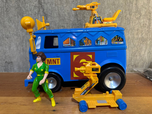 Channel 6 News Van TMNT April O’Neil Rare Complete Vintage Ninja Turtles Vehicle