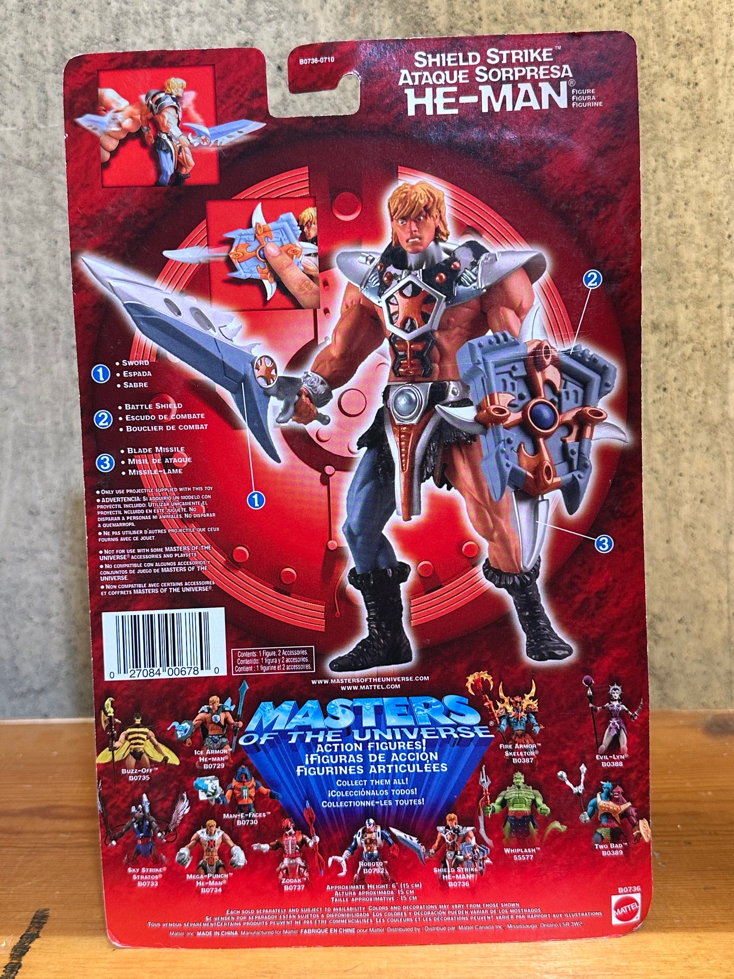 Shield Strike He-Man MOTU 200X MOC Mattel Action Figure Toy