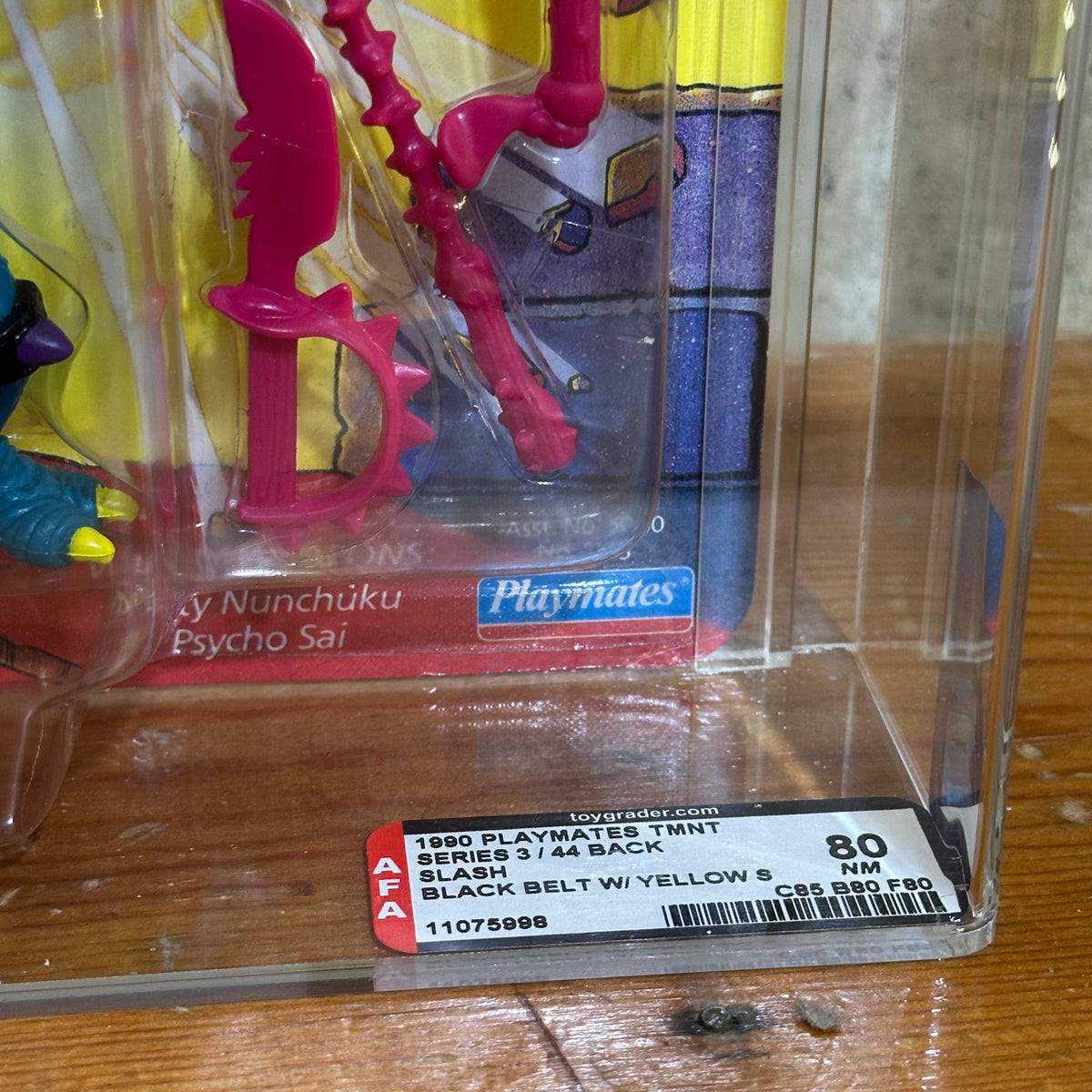 Slash 1990 TMNT MOC AFA Graded 80 Ninja Turtles Series 2