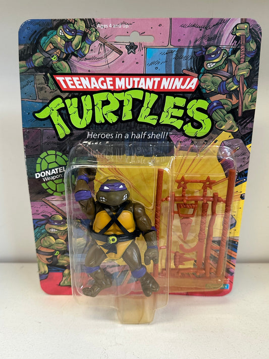 1988 TMNT Soft Head Donatello MOC Vintage Ninja Turtles Action Figure Toy