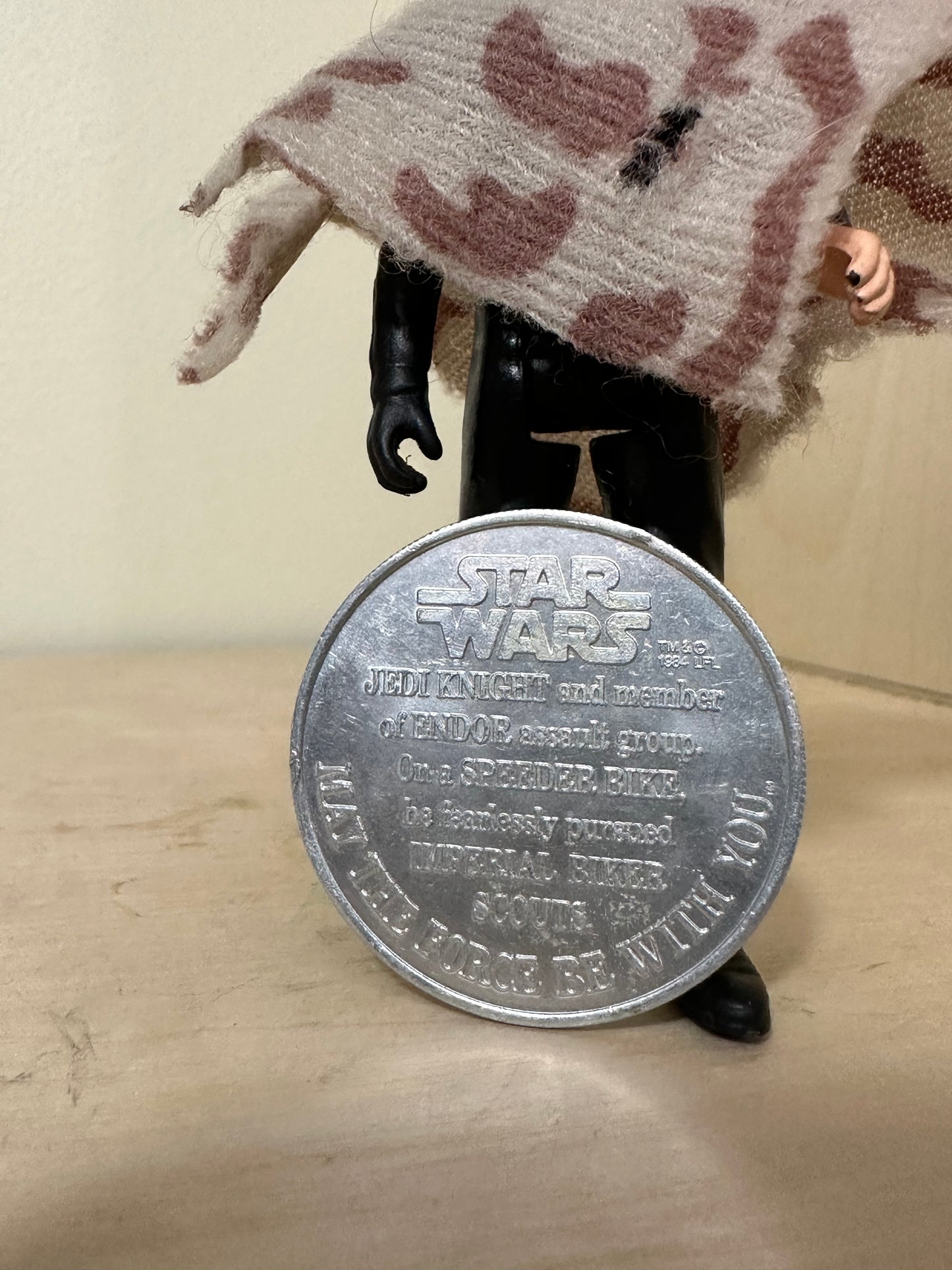 1985 Kenner Star Wars Last 17 Incomplete Rebel Leader Endor Luke Skywalker with Coin Action Figure Toy
