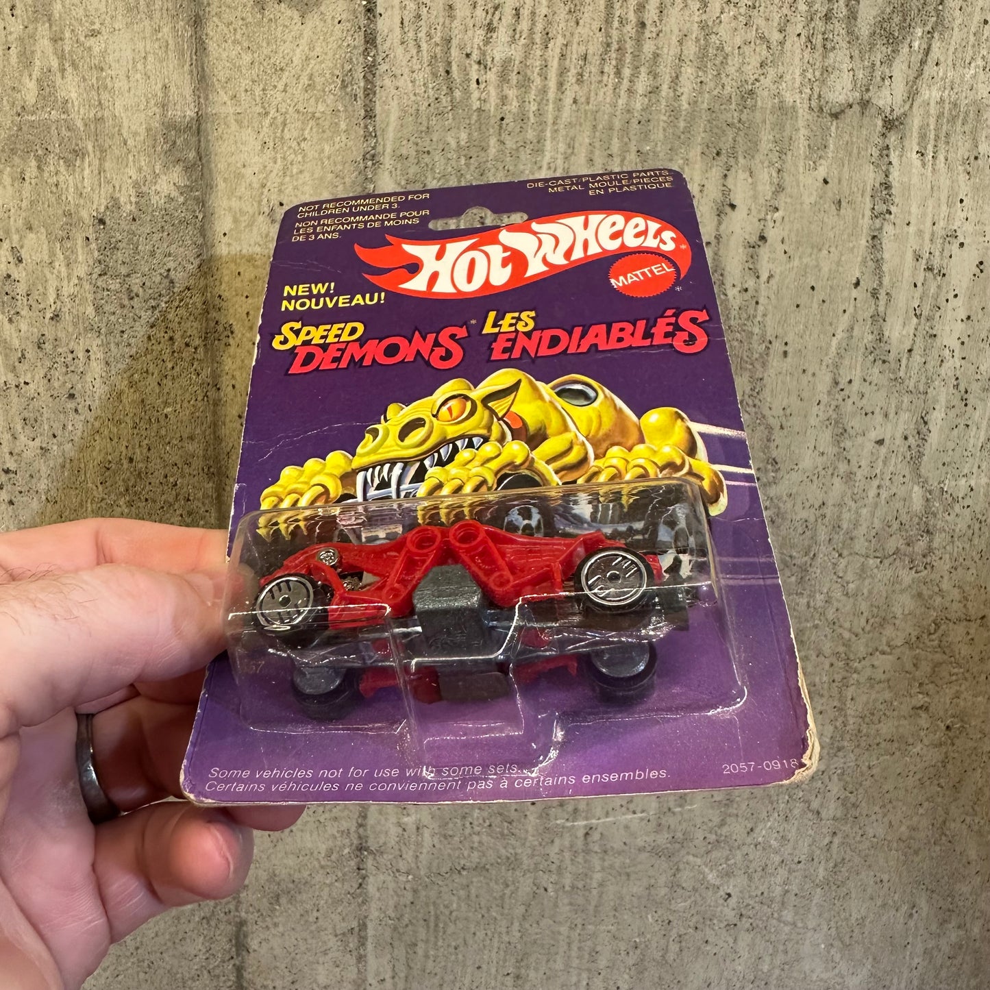 Double Demon Speed Demons Hot Wheels Canadian Card Sealed Vintage Car Toy