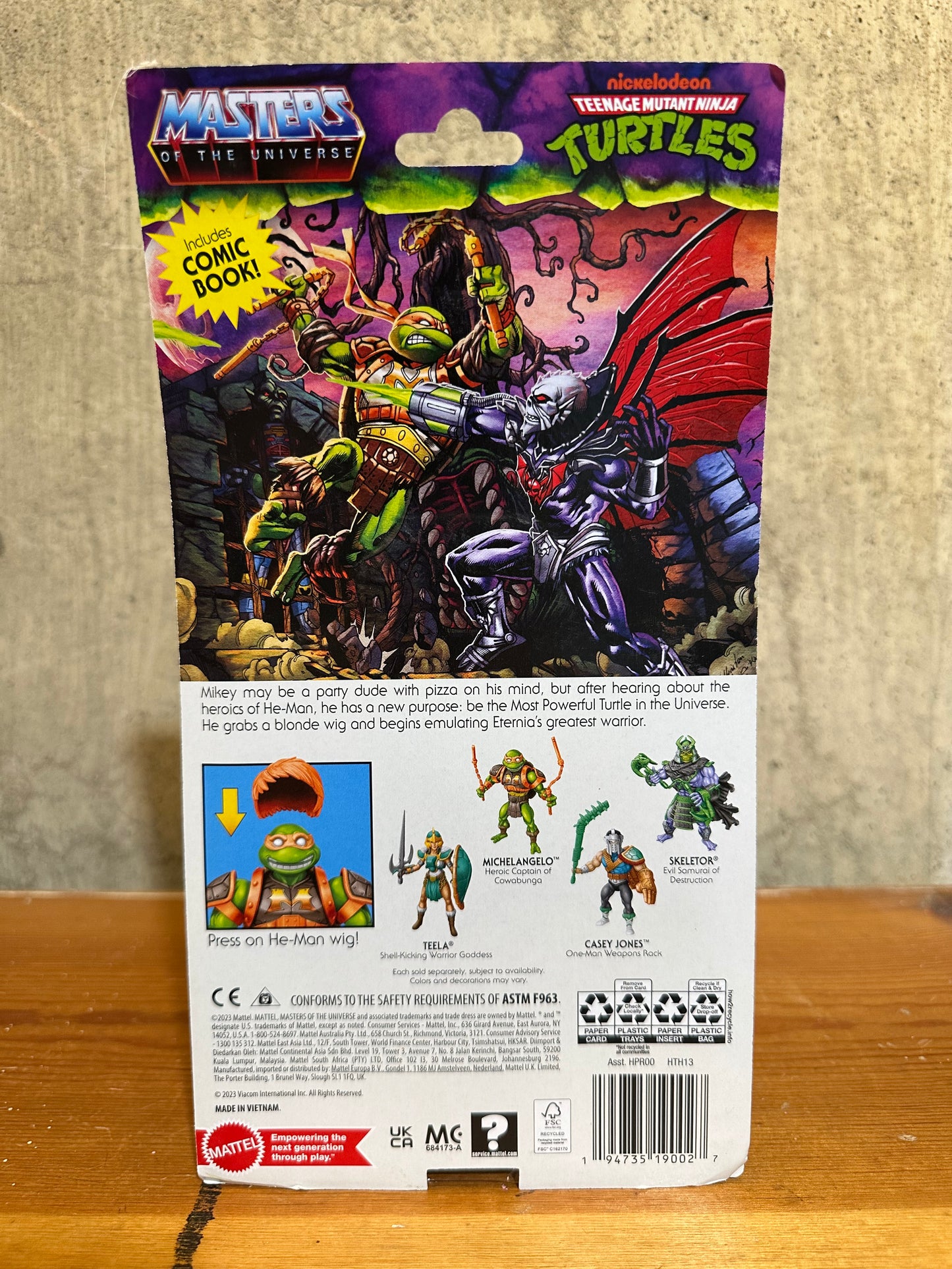 Mattel 2023 TMNT MOTU Turtles Of Grayskull Michelangelo Action Figure