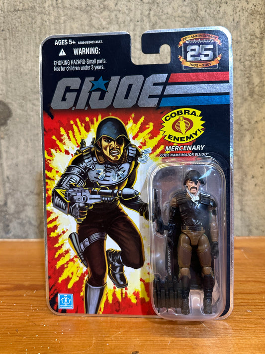 Major Bludd 25th Anniversary GI Joe Action Figure MOC Foil