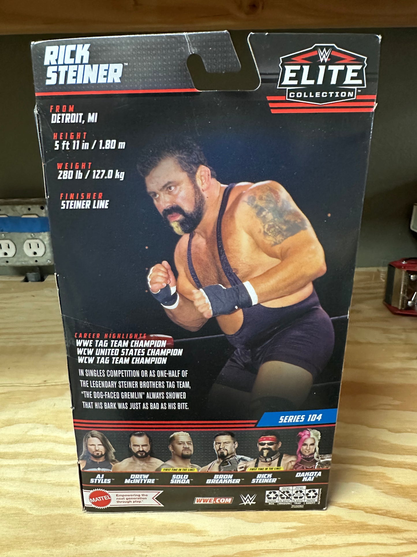 WWE Rick Steiner Elite Wrestling Action Figure Toy Wave 104