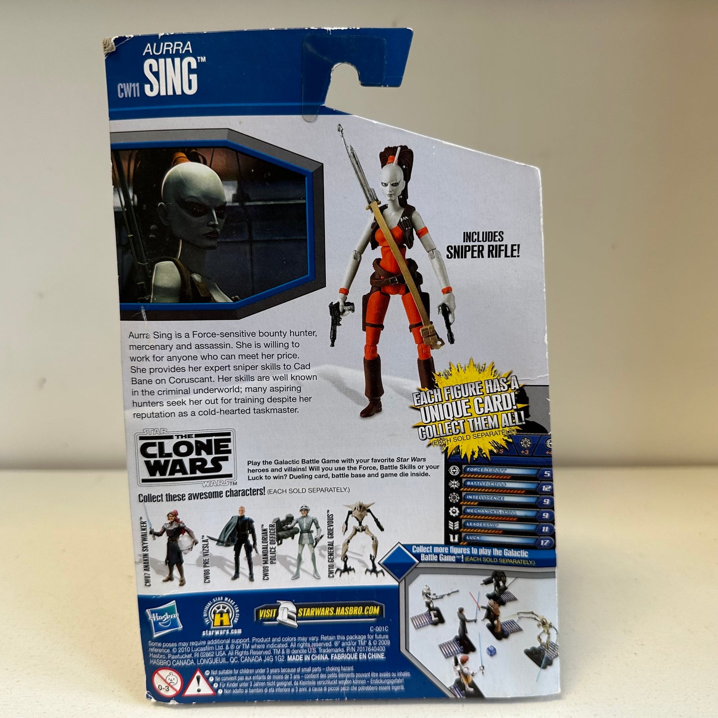 Star Wars CW11 Aurra Sing MOC Sealed Clone Wars Action 3.75”