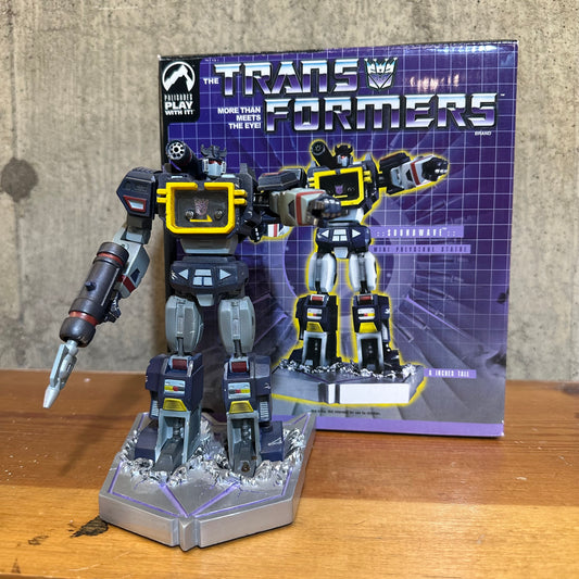 Soundwave Palisades Transformers Decepticon Polystone Mini Statue 6” Tall