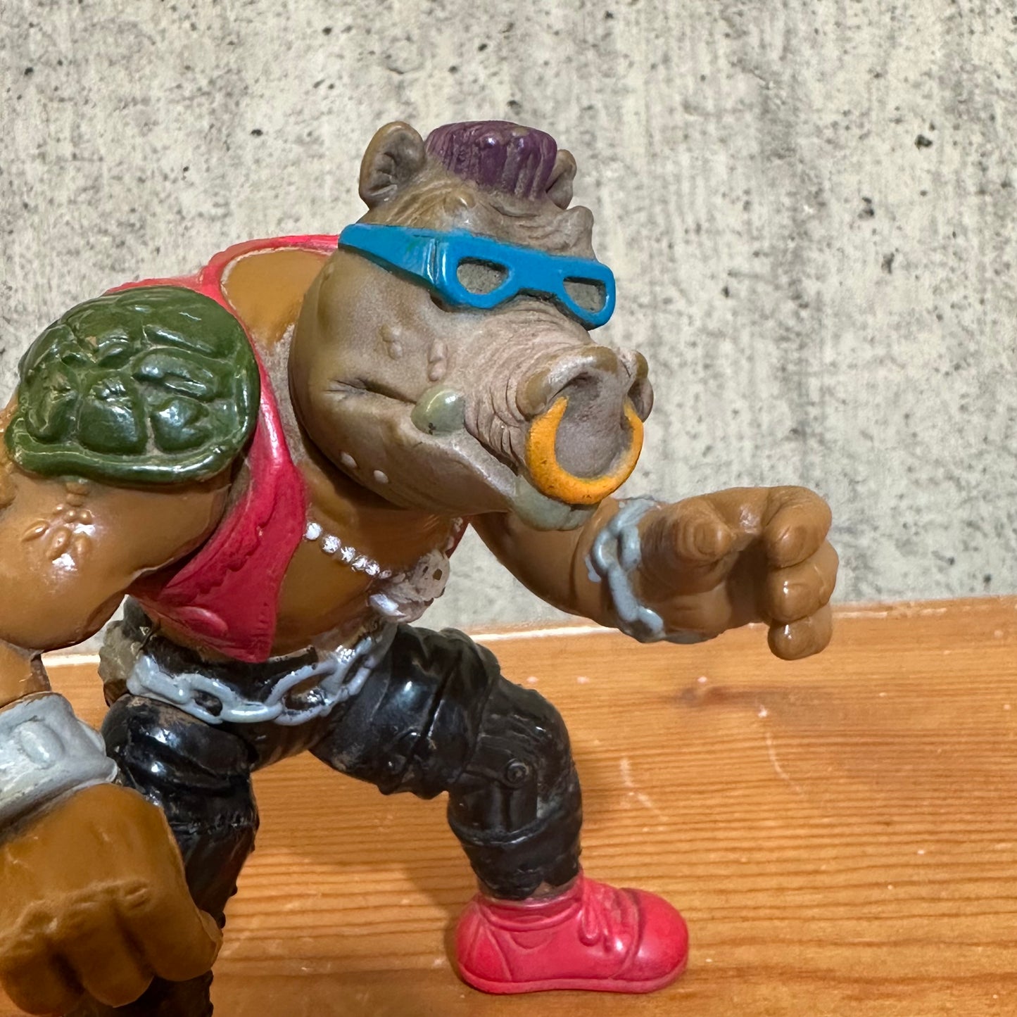 Bebop Soft Head 1988 TMNT Ninja Turtles Vintage Action Figure Toy