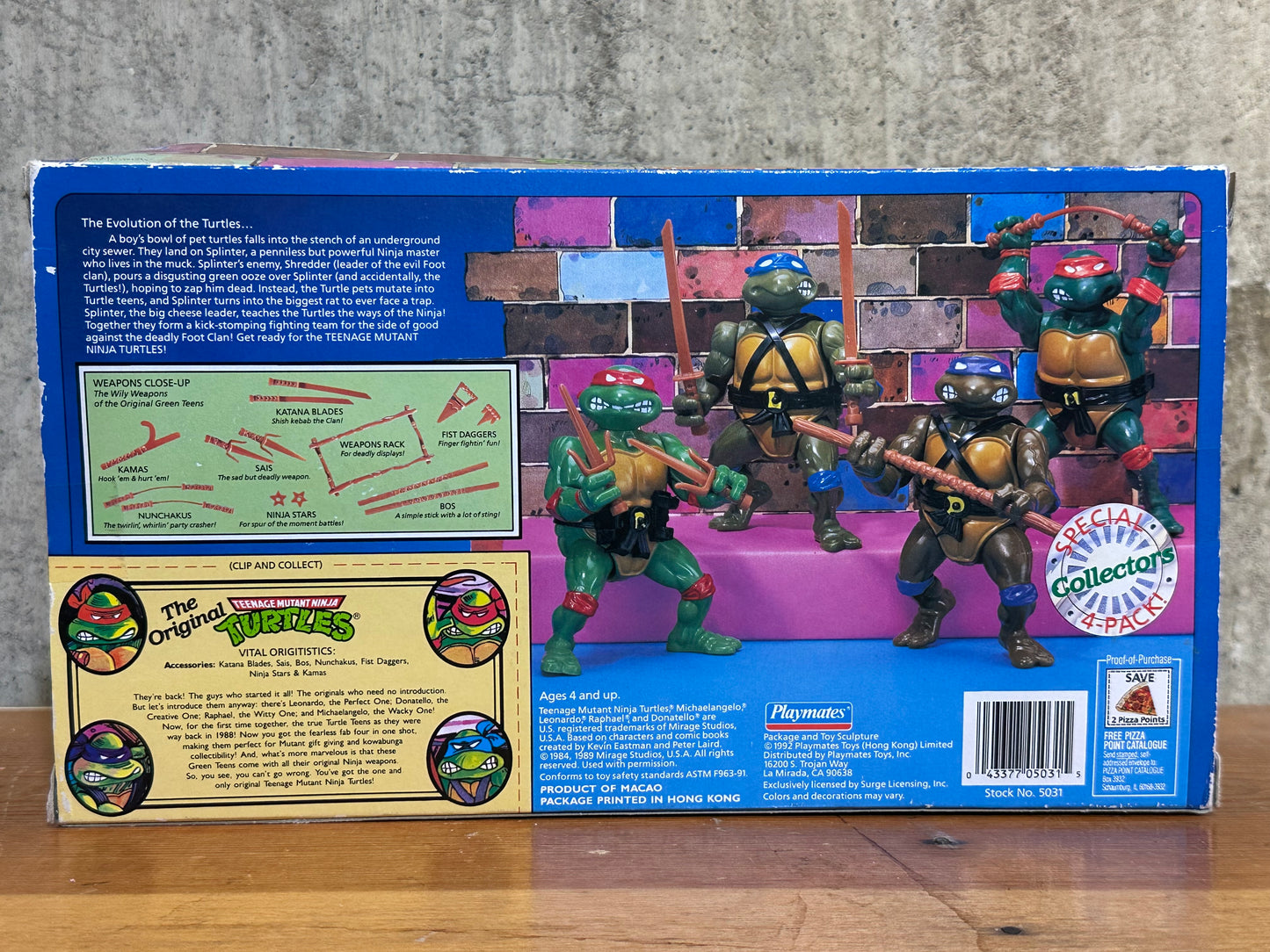 Special Collector’s 4-Pack TMNT Set of 4 Brothers Leonardo Raphael Donatello Michaelangelo Sealed Box 1992 Target Exclusive