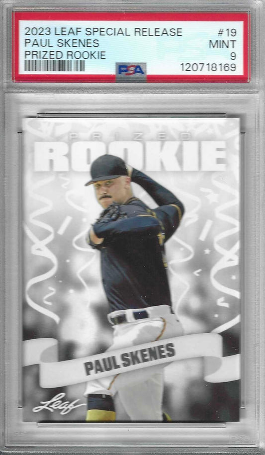 Paul Skenes PSA 9 Prized Rookies Leaf #19 Baseball Card