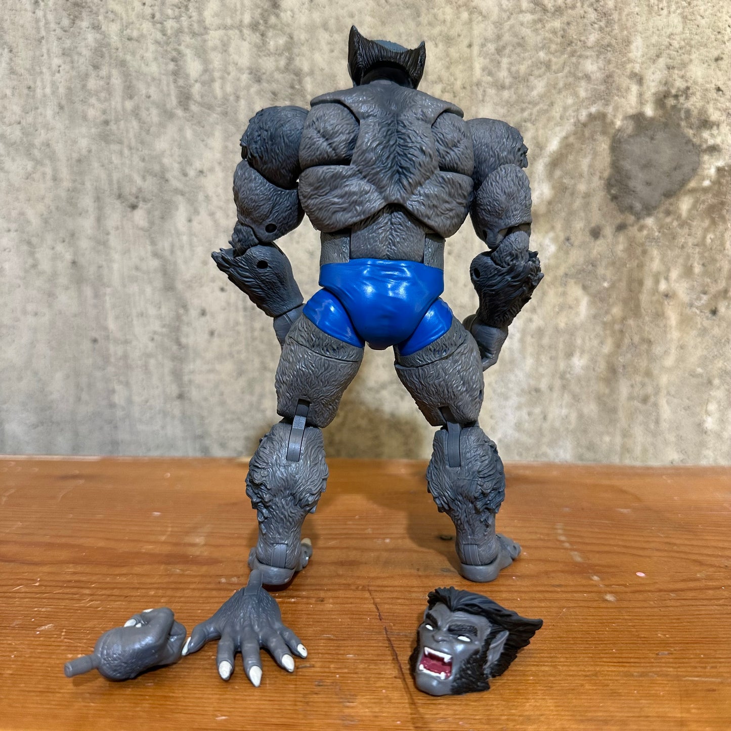 Marvel Legends Uncanny Retro Grey Beast Action Figure not complete