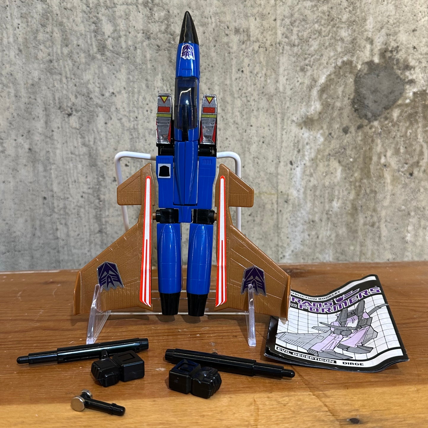 Dirge Complete G1 Transformers Decepticon Seeker Jet 80’s Toy