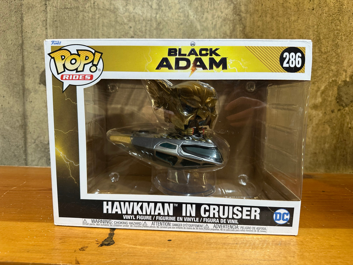 Funko Pop Black Adam Hawkman in Cruiser #286 Vinyl Figure Rides Deluxe DC Comics
