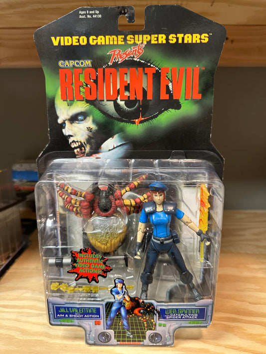 Jill Valentine and Web Spinner Resident Evil Capcom Sealed Action Figure Toy Biz