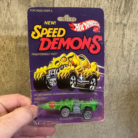 Fangster Speed Demons Hot Wheels 1985 Vintage Monster Car Sealed on Card