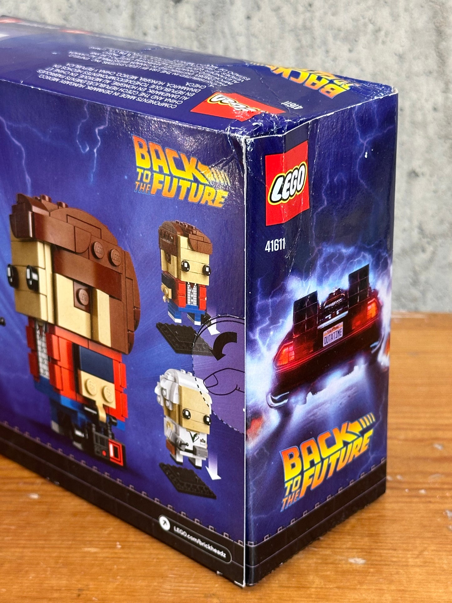 Marty McFly & Doc Brown Lego Brick Headz Sealed Lego Set Back to the Future