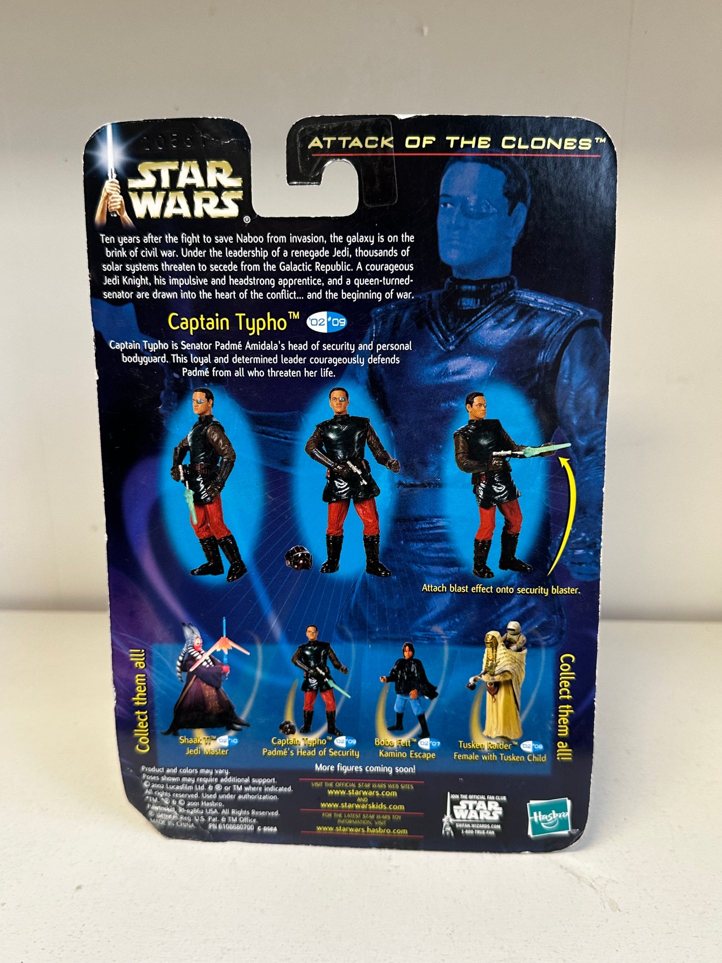 Star Wars AOTC Captain Typho MOC 3.75” Action Figure Toy