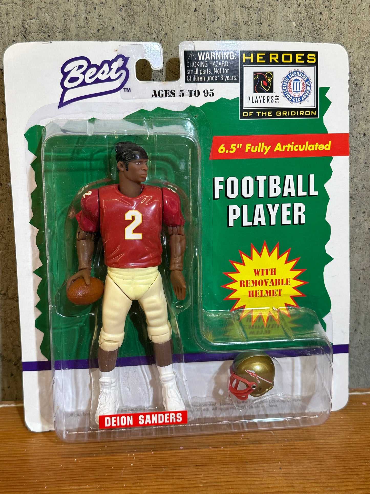 Deion Sanders 6.5” Action Figure Football Player 1997 Heroes of the Gridiron Best Florida State