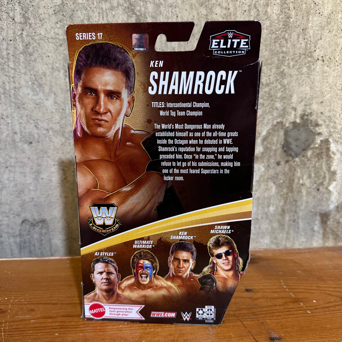 Ken Shamrock WWE Mattel Elite Legends Series 17 Green Trunks Action Figure WWF