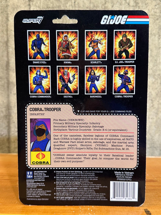 Super 7 Reaction G.I. Joe Cobra Trooper Infantry Action Figure 3.75"