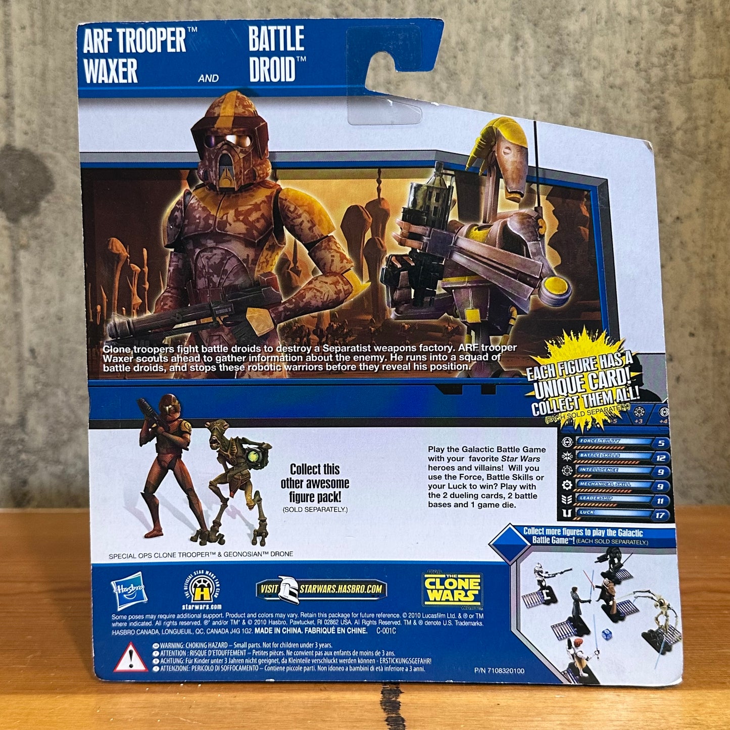 Star Wars ARF Trooper Waxer and Battle Droid Clone Wars MOC Action Figure