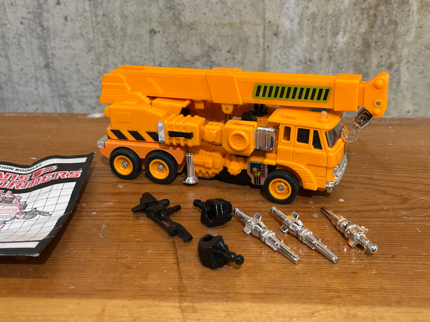 Grapple G1 Transformers Complete Vintage Hasbro Figure