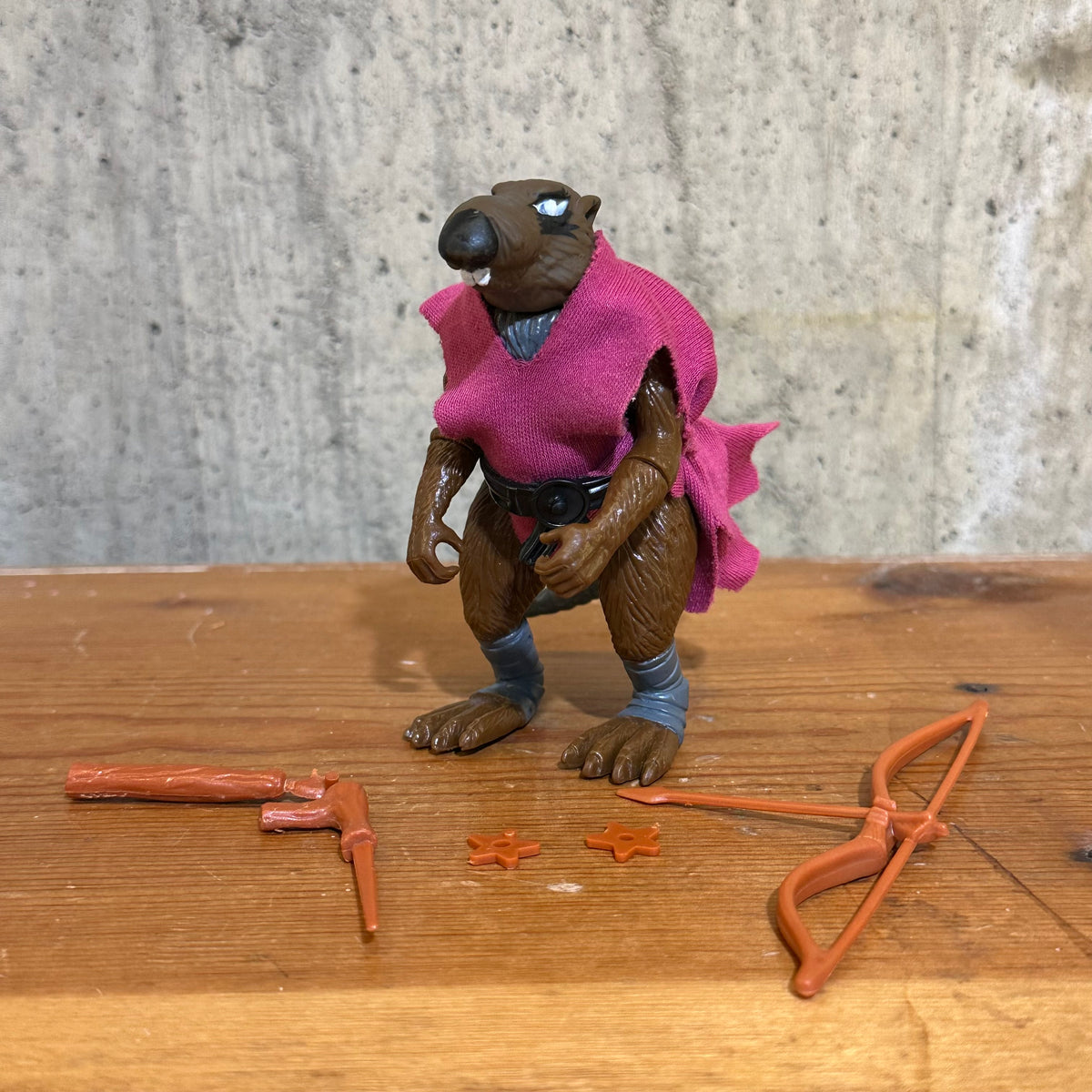 Splinter Soft Head 1988 Complete TMNT Vintage Ninja Turtles Action Figure Toy