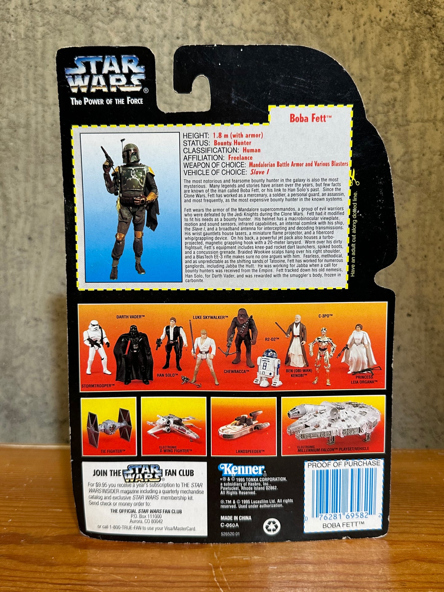 Boba Fett Star Wars POTF2 Orange Back 3.75” Action Figure Toy