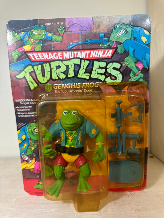 1989 TMNT Genghis Frog MOC Vintage Ninja Turtles Action Figure Toy