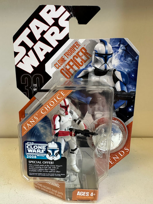 Star Wars 30th Anniversary Saga Legends Clone Trooper Officer MOC Action Figure