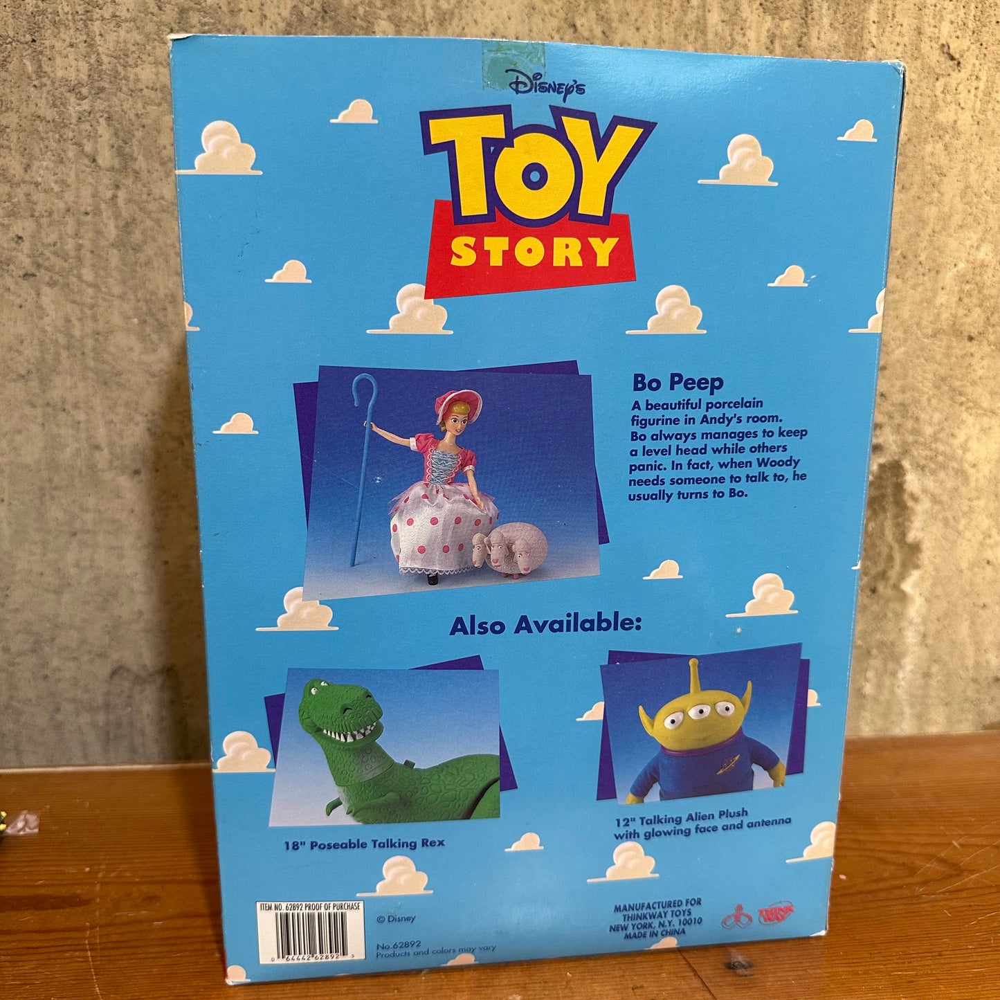 Bo Peep Doll 1995 Toy Story Thinkway Toys Unused in Box