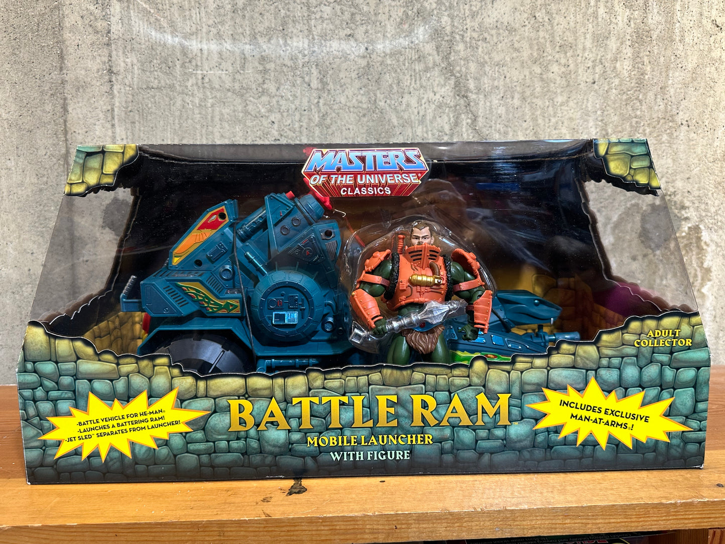 Battle Ram MOTUC Masters Of The Universe Classics 6" New MIP Man At Arms MOTU